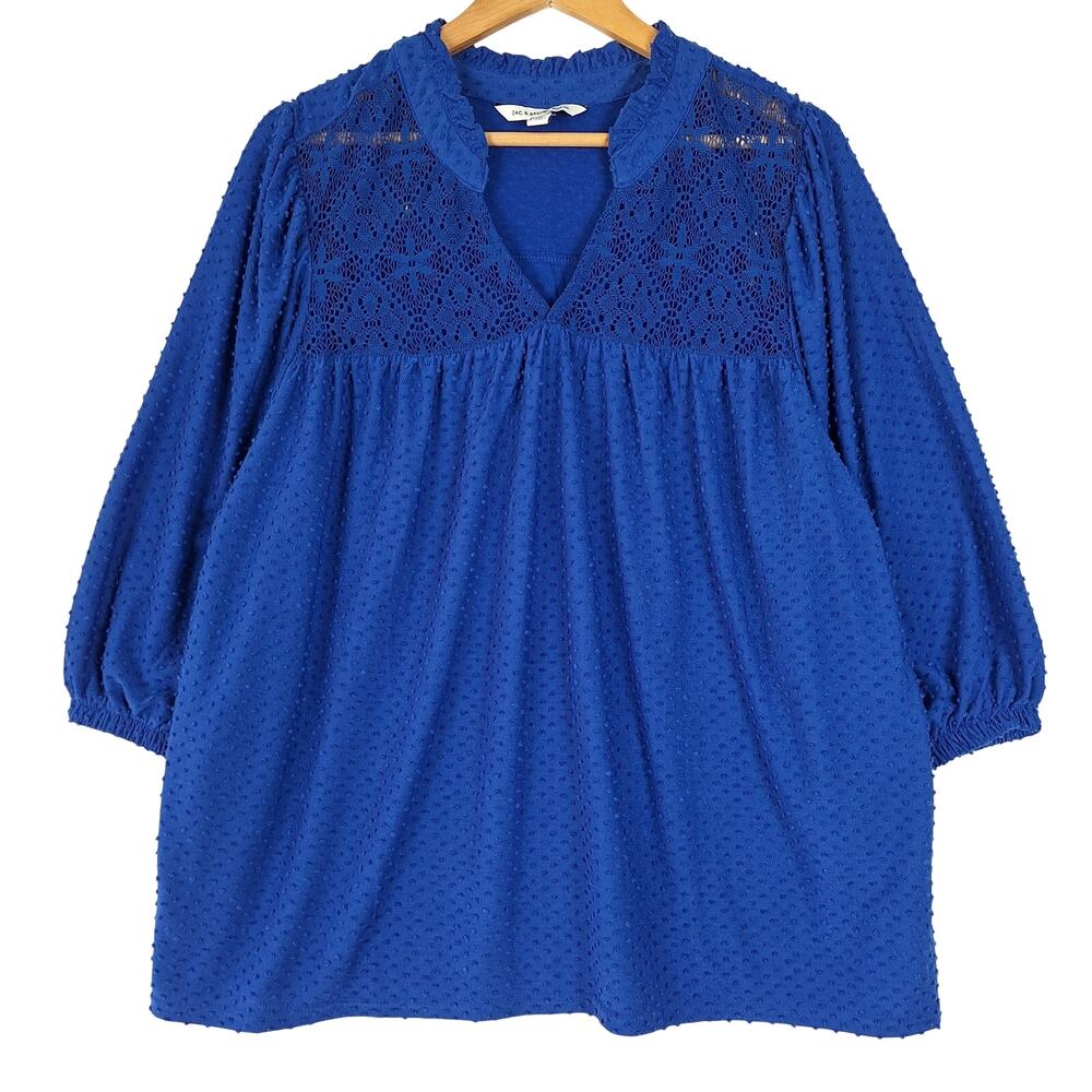 Zac & Rachel Blue Textured Blouse